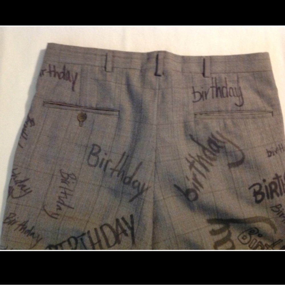 Christian Dior Suit w/“Happy Birthday” written all over jacket, pants & tie L - Picture 4 of 8
